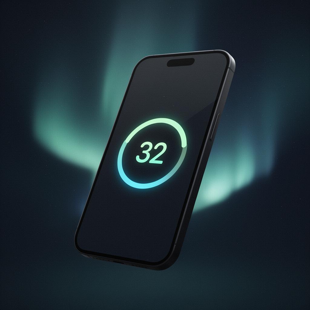 VENA App-Visualisierung: leuchtender Ring zeigt das geschätzte Körperalter